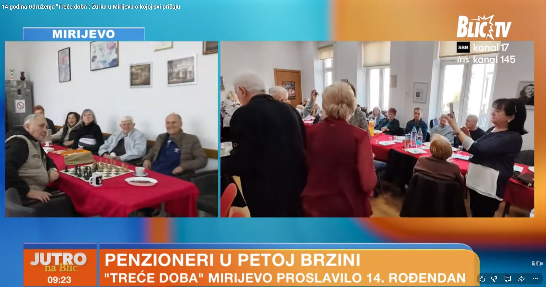 ТВ Блиц 14 година Удружења Треће доба Журка у Миријеву о којој сви причају